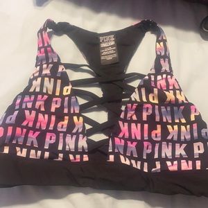 Pink sexy sports bra